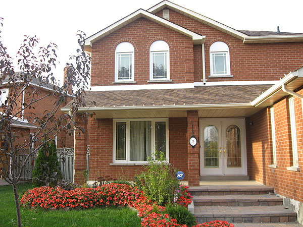Modern home exterior with premium windows